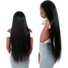 Zijdebasis volle kanten menselijk haarpruiken met babyhaar voorgeplukt rechte Braziliaanse Remy Hair Lace Pruik voor vrouwen