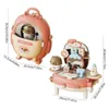 Kitchen Play Toys Space Bear Backpack Design Little Girls Makeup Set Transformable Toy Doctor Kit Children For Boys 240321