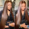 13x4 Chocolate Brown Straight Lace Front Wigs Human Hair 13x6 Transparent HD Lace Frontal Wig Pre Plucked Brown Glueless Wigs