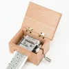 Boxes HandCranked Music Box Wooden Box With Hole Puncher And Paper Tapes Creative Diy Log Color Can Compose Music Box Special Gifts