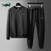 2023 Neue hochwertige Herren Freizeitsportrunde Hals-Hoodl-Pullover+Outdoor-Laufhosen Set E7E7#