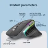 Mulvice Wireless Mouse Bluetooth 50 30 24Gポータブル光学人間工学的右手コンピューターマウス240314