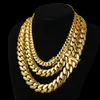 Bijoux hip hop en gros cubana 10 mm-20 mm 14k 18k réel raloux collier de chaîne de liaison cubain à choux en or