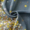 Sarongs koreansk stil dimma blå liten blomma kontrasterande färg kvinnors siden halsduk tunn linne strand solskydd långärmad bomull och tråd 24325