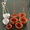 Plastic Flower Pot Basket Household Garden Planter Portable Plant Hanging Holder Home Balcony Decoration 240320