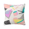 Pillow 80s / 90s RETRO ABSTRACT PASTEL SHAPE PATTERN Throw Decor Autumn Pillowcase Luxury Covers