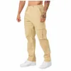 Autumn Joggers Pants Män som kör Sweatpants Gym Fitn Trousers Manliga träningskläder Bottoms Multi-Pocket Cargo Trackpants L9GG#