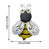 Fönsterklistermärken Bee Metal Art Decorative Garden Sculpture Wall Hanging Bumble Ornament