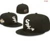 Unisex Großhandel White Sox Snapbacks Sox Baseball Designer Luxus-Einbaukappen Buchstaben Größe HATE NEUE ERA CAPS EIGER MLBS MLBS Kappen flache Peak Männer Frauen voll geschlossen 7-8 A8