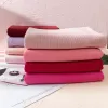 Fabric Burgundy Red Cotton Fabric Stretchy Rib Cuff Sewing Material For Diy TShirt Needlework Accessories 100*135cm/Piece A0275