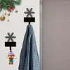 Hooks Helloyoung Metal Snowflake Hook Key Belt Hanging Paraply Wall Decoration Christmas Scene Decor Festivals R