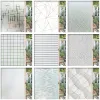 Filmer 3D Frosted Decorative Window Film Privacy Static Cling Lime Stained Glass Film Matte Decals UV Protection Window Stickers