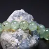 Bangles Genuine Natural Stone Natural Grape Stone Elastic Grade A Prehnite Bead Bracelet Size 6 mm 8 mm 10mm Gifted to Women's Jewelry