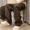 Pantaloni da uomo Pantaloni da lavoro funzionali Pantaloni street style cargo con tasche multiple Vita elastica vestibilità ampia per la moda hip hop