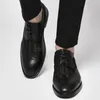 Casual schoenen handgemaakte heren uitgehold Oxford lederen brogue herenjurk klassiek zakelijk formeel