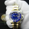 Factory Supplier Luxury 18k yellow Gold sapphire 40mm Mens Wrist Watch Blue Dial And CERAMIC Bezel 116618 Steel Automatic Movement256Z