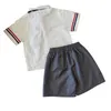 maglietta per bambini vestiti per bambini set per bambini ragazzi designer set 1-15 anni ragazza ragazzo maglietta di lusso pantaloncini estivi Manica con lettere tag Classico nero bianco A06