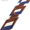 Neck Ties Neck Ties Men Brown Pattern Ties Wedding Necktie For Groomsmen Mens Neck Tie For Wedding Fashion Striped Ties For Men Women Good Gifts Y240325