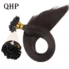 Extensions QHP Straight Human Fusion Hair Nail U Tip Machine Made Remy Human Hair Extensions 0.8G/PCS Muticolor
