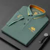 polo bordado para hombre, Top de alta gama, camiseta de manga corta c solapa informal verano, mode coreana, november 2023 K1Ue#