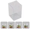 Tanks Small Plastic Containers Betta Fish Tank Miniature Aquarium Decorative Desktop Transparent Acrylic Cylinder