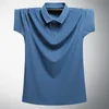 Plus Size 9xl 8xl Mannen Polo Zomer Nieuwe Hoge Kwaliteit Heren Korte mouwen Ijs Zijde Effen Kleur heren Busin Casual Polo Shirt f193 #