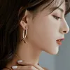 Dingle örhängen koreanska stilfullt rostfritt stål långt droppe för kvinnor mode enkla smycken flickor julklapp ll111
