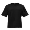 mens Oversized Fit Short Sleeve T-shirt With Dropped Shoulder Loose Hip Hop Fitn T Shirt Summer Gym Bodybuilding Tops Tees p67G#