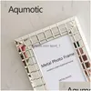 Quadros e molduras quadro aqumótico nórdico ferro p o simples sier espelho imagem decorativa metal configurar parede 6 7 8 escritório mesa ferramenta d dhm42