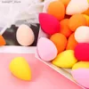 Sponges Applicators Cotton 10 pieces/set mini makeup sponge powder puff wet dry combination beauty ball water droplet tool Q240326