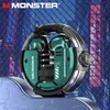 Écouteurs Bluetooth Monster XKT10 Bluetooth Headphones Gamer Gamer Caser étanche TWS Réduction du bruit avec Microphone Sports Earbud 240314