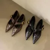 Casual Schuhe 2024 Marke frauen Mary Janes Flache Heels Spirng Einfarbig Ballerinas Mode Spitz Büro Karriere Zapatos mujer