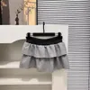 dresses for woman summe skirt miui24 Summer New Fashion Letter Design Temperament preppy Style frill Slim Short pleated Skirt