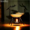 Burners Creative Christmas Deer Iron Ceramic Oil Burner Aroma Burner for Home dinner Decoration Aromatherapy Romantic Gifts