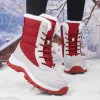 Boots Shoes for Women 2023 Winter Plush Warm Women Boots Fashion Contrasting Color Outdoor Hiking Boots Platform Nonslip Snow Boots