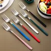 304 Dinnerware Set Eco Friendly Dish Kitchen Accessories Silverware Sets Gold Knife Fork Spoon Portable Cutlery Sets with Case