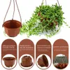 Plastblommor Korg Korg Hushåll Trädgårdsplantare Portable Plant Hanging Holder Home Balcony Decoration 240320