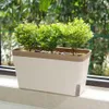 Planters Pots Self Watering Plant Pot Rectangle Modern Double Layer Indoor Windowsill Desktop Flower Herb Succulent Planter Box Home Gardening 240325