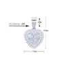 Micro Opave Bling CZ Heart Prendant Necklace Iced Out Zirconia Hearts Charm Women Hip Hop Jewelry