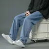 Męskie dżinsy proste nogi dżinsy szerokie nogi dżinsowe spodnie w stylu Hip-hop w stylu dżinsowe dżinsy z kieszeniami odpowiednie dla męskich klasyczne sprężyna prosta JeanSl2403