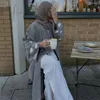 Этническая одежда с облаками и вышивкой, открытая Абая для женщин, тонкий льняной кардиган, исламская Турция, мусульманское длинное платье, наряд для Рамадана, кафтан