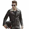 men's Real Leather Jacket Air Force Flight Jackets Pigskin Genuine Leather Aviator Jackets Motorcycle Coat Men Biker Jacket 20Rc#
