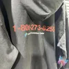 メンズフーディーズ特大の男性女性グレイルズジッパー洗浄した苦痛スローガンブラックジャケットファッションストリートクリーンフィットカジュアルスウェットシャツ