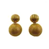 Baumeln Ohrringe Metall Ball Anhänger Weibliche Retro Temperament Geometrische Ohr Ornamente Studs Schmuck Zubehör Geschenk