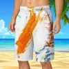 Herenshorts Heren Casual Zomer Waterverfprint Hawaii Strandstijl Board Elastische taille Trekkoord Losse vakantiebroek Trunks