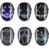 Masques Masque lumineux LED programmable Bluetooth RGB LED allume le masque de fête bricolage édition d'image animation texte amour blague masque de concert