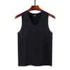 male Summer Ice Silk T-Shirts Sleevel V-Neck Vest Tank Top Breathable Cool Sports Undershirt Casual Gyms Running Vest M-5XL v80d#