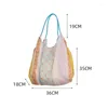 Totes Summer Vintage Floral Shoulder Bag Portable Casual Tote Lady Durable Handbag Literary Reusable Shopping Cloth Bags