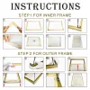 Frame 8 Colors 30x40 50x70 Metal Picture Photo Frames Kit Diy Gold Sier Black White Canvas Painting Frame Wall Art Home Decoration