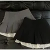 Skirts giapponese in stile college donne pieghettate autunno 2024 inverno inverno mini femminile ad alta vita a una gonna nera